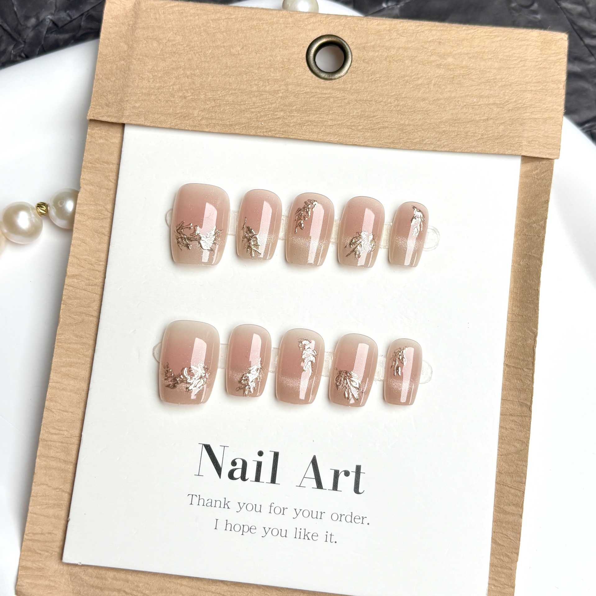 French Vine · Short press-on nail sample
